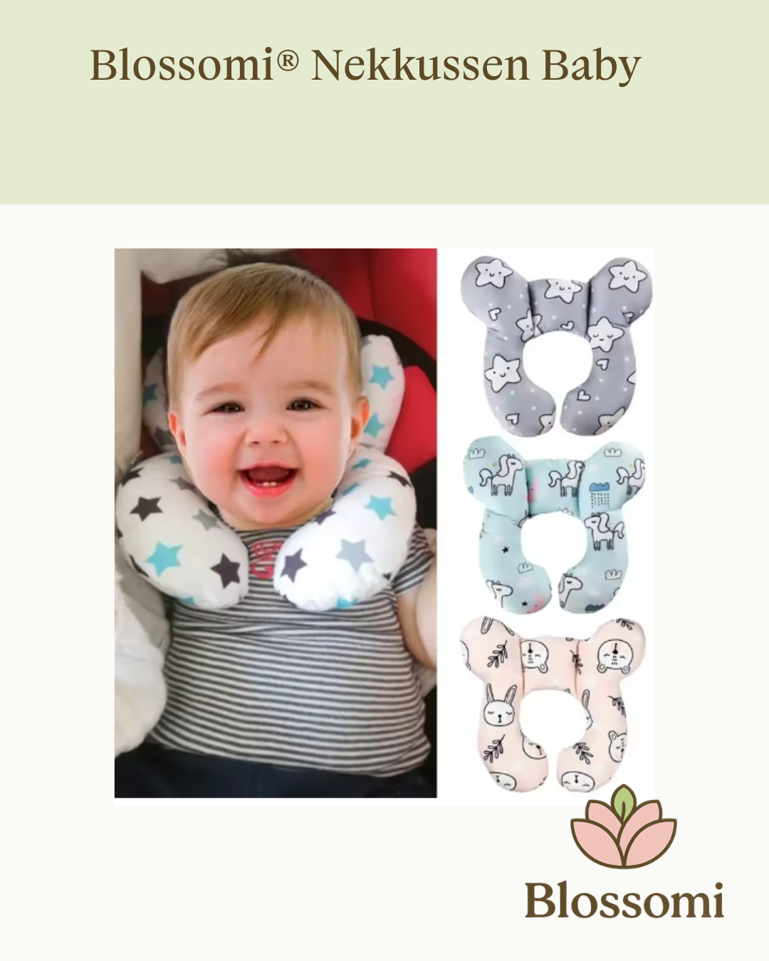Blossomi Ergonomisch Baby Reiskussen