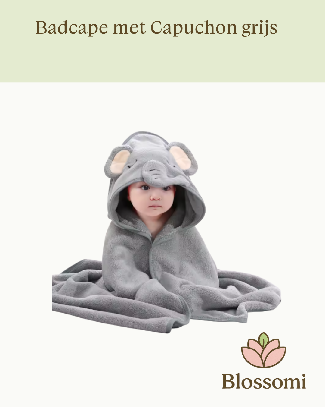 Blossomi Zachte Baby Badcape met Capuchon