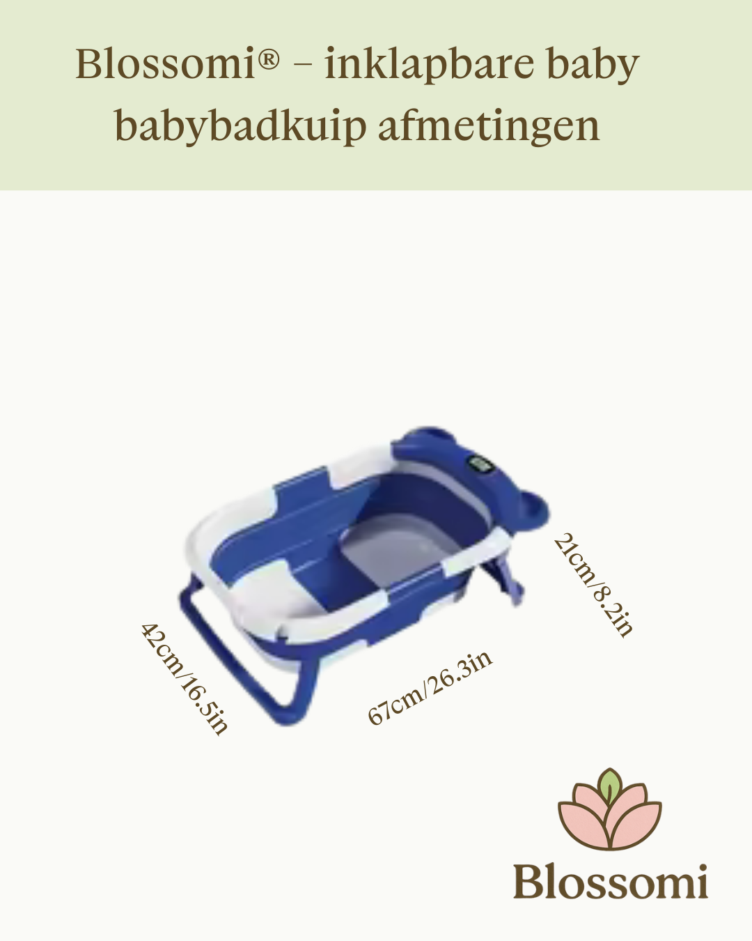 Blossomi Opvouwbaar Babybadje met Temperatuurmeter
