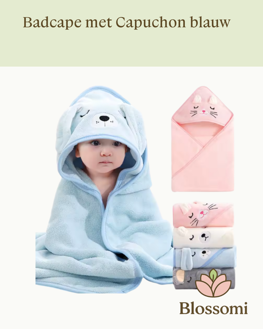 Blossomi Zachte Baby Badcape met Capuchon