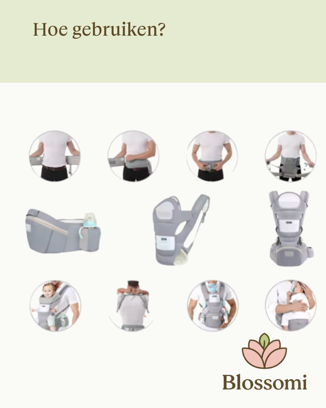 Blossomi Ergonomische Baby Draagzak met Heupzit