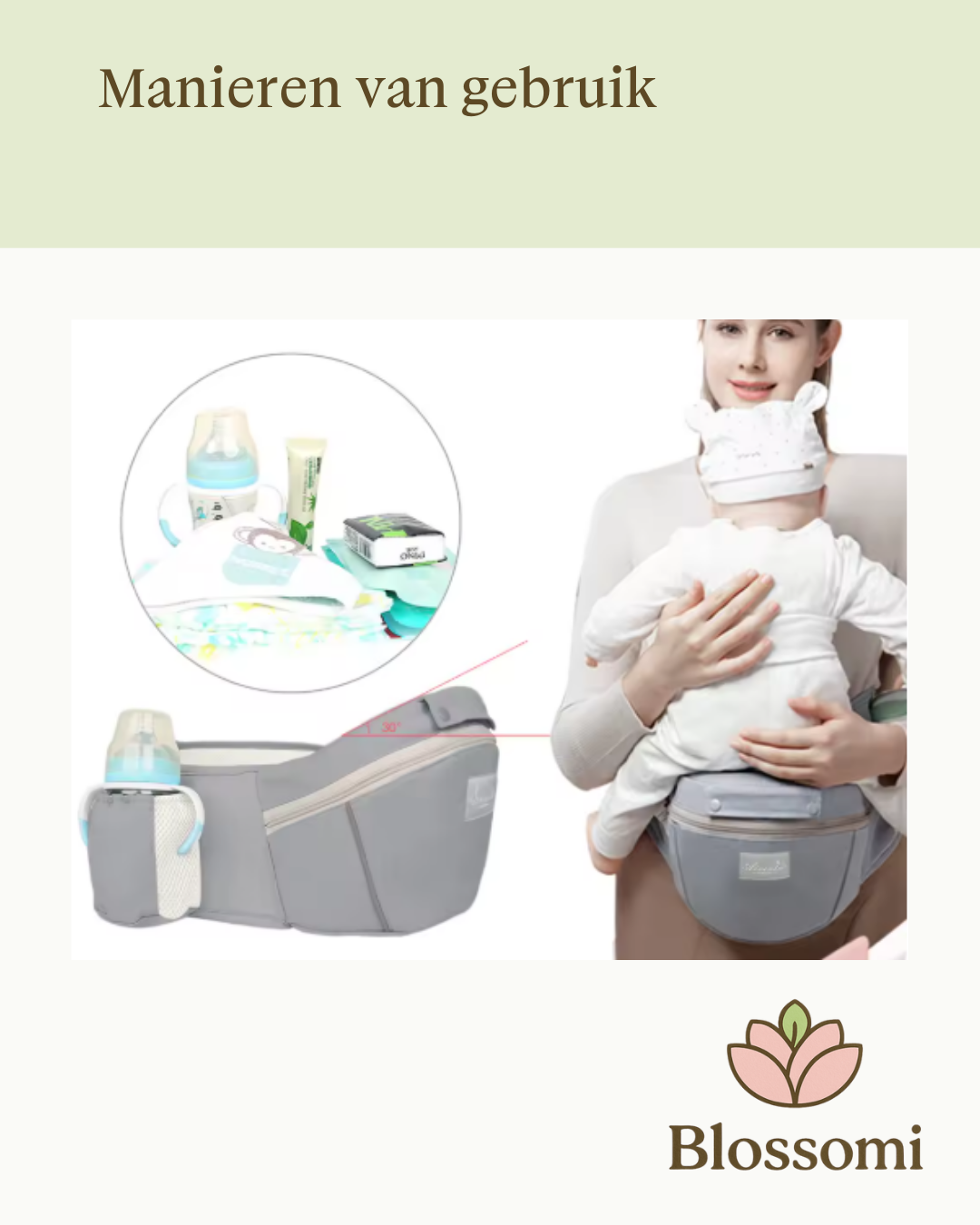 Blossomi Ergonomische Baby Draagzak met Heupzit