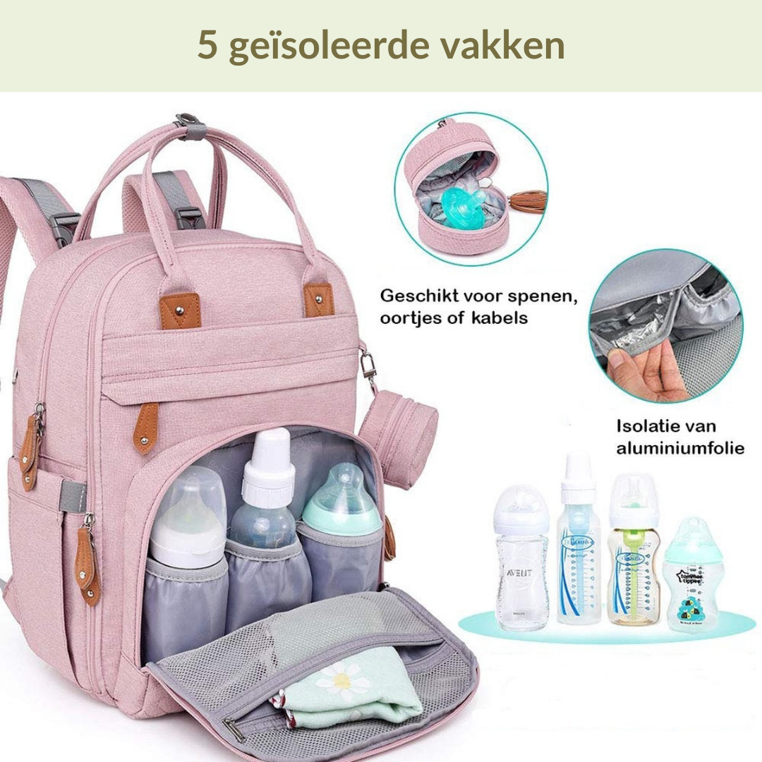 Blossomi 3-in-1 Luiertas Rugzak met Opvouwbaar Babybed
