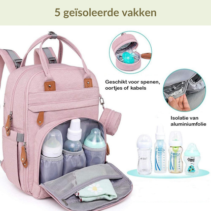 Blossomi 3-in-1 Luiertas Rugzak met Opvouwbaar Babybed